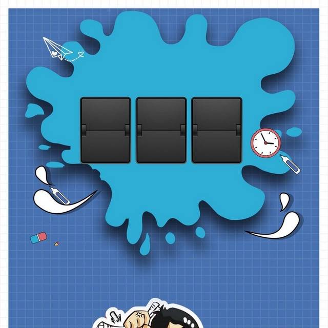 卡通学生人物背景