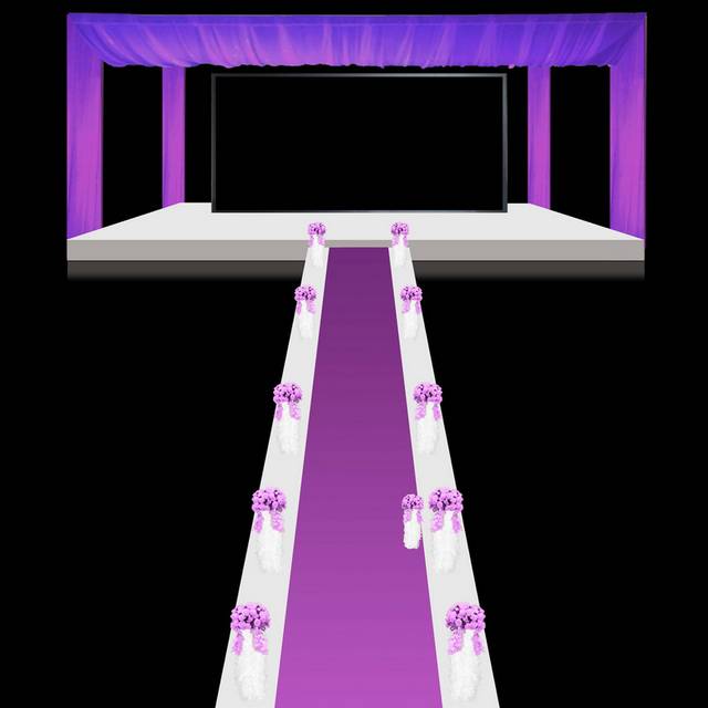 紫色缎带婚礼背景素材