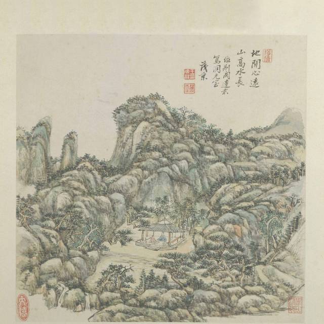 古典中式水墨山水画