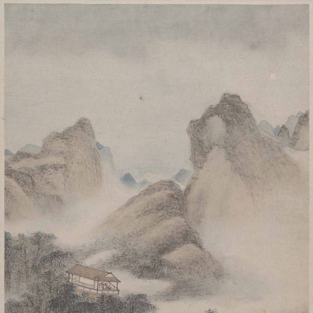 中国风山水装饰画背景
