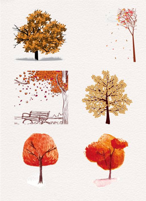 秋天树木创意素材1