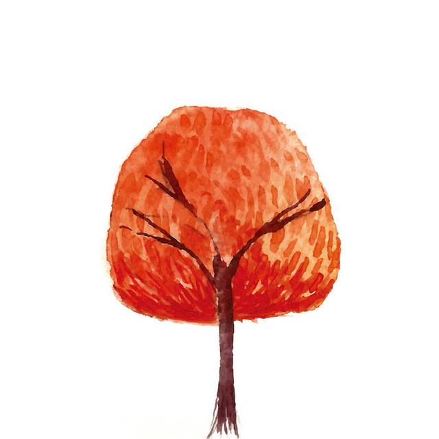 红色小树秋季素材1