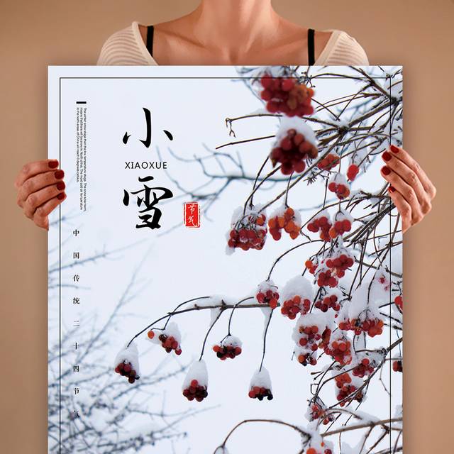 中国农历小雪节气海报