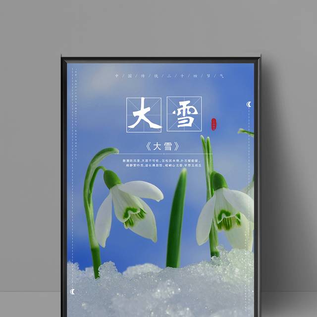 中国传统节气大雪海报素材