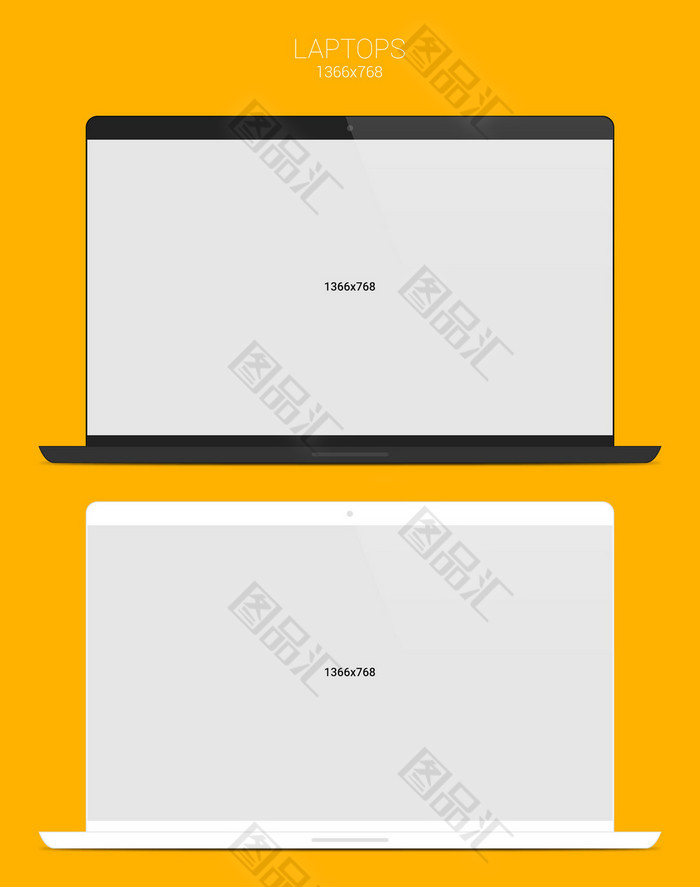 圖品彙 設計元素 樣機素材 筆記本電腦顯示樣機上圖作品的源文件由圖
