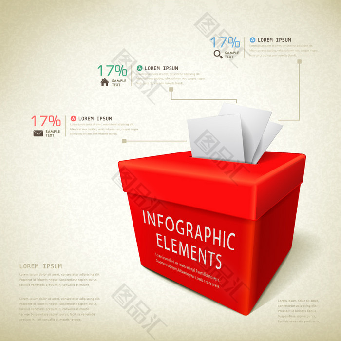 投票箱商务信息图 图品汇