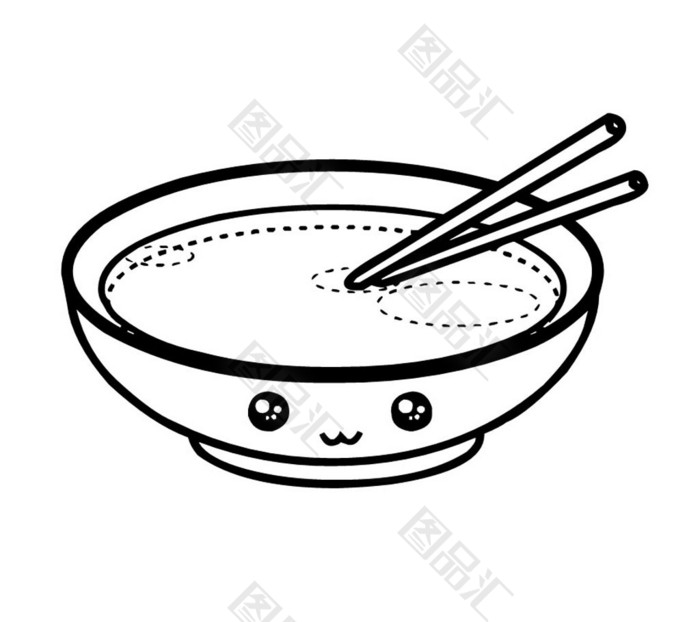 碗盘筷子简笔画图片
