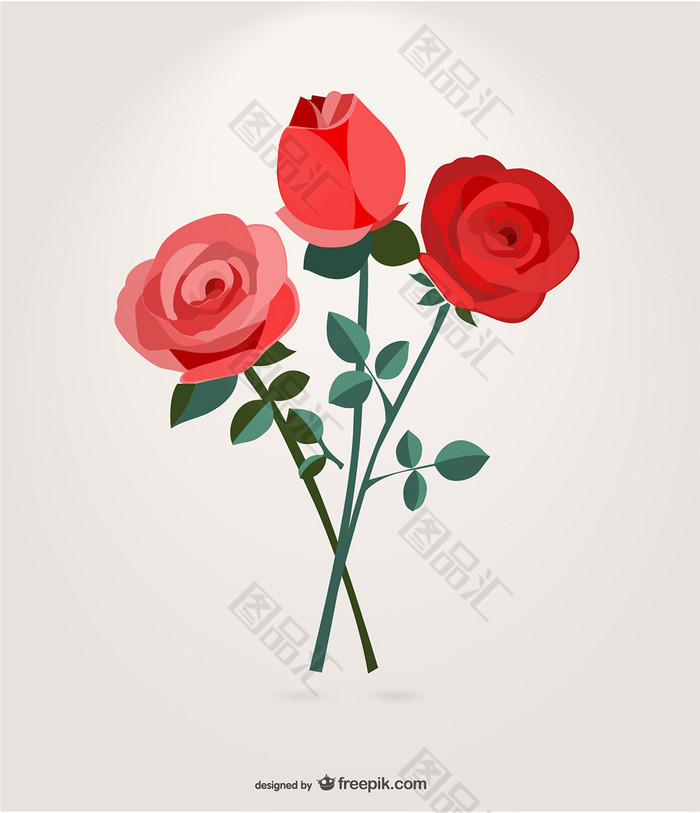 玫瑰花背景矢量素材 图品汇