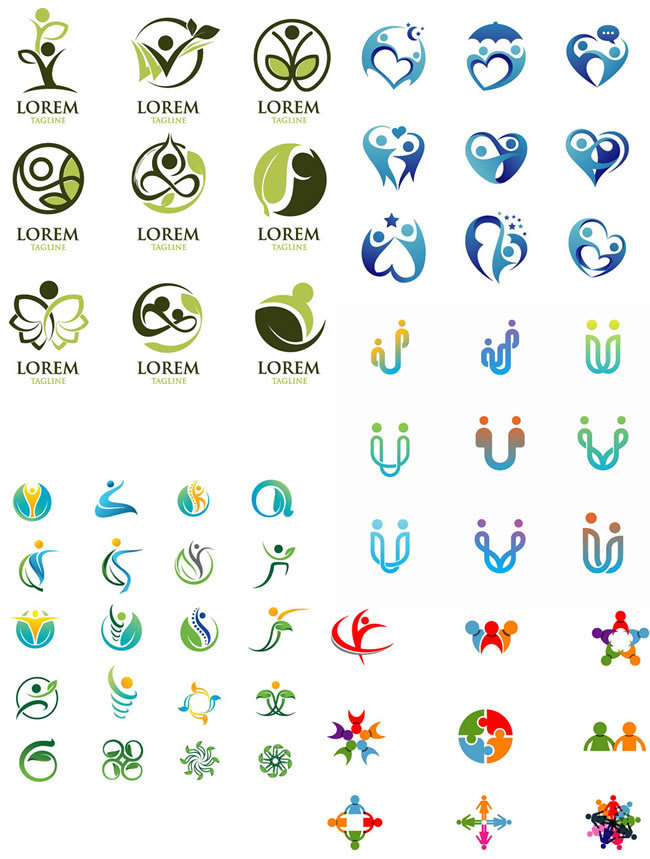 人体logo设计理念图片
