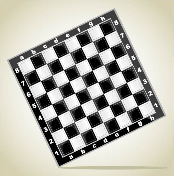 黑白国际象棋棋盘设计素材
