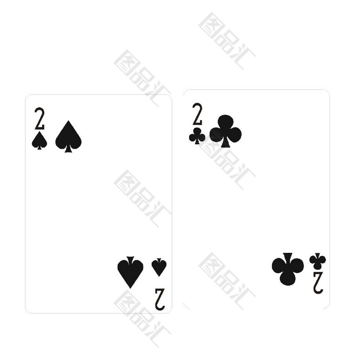 扑克二张配合底照图片
