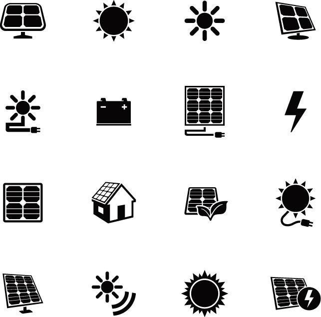 太阳能图标设计元素