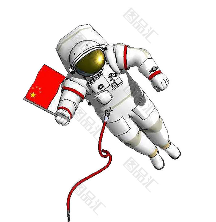 中国宇航员插画素材
