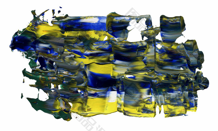 黄蓝抽象水彩背景素材 图品汇