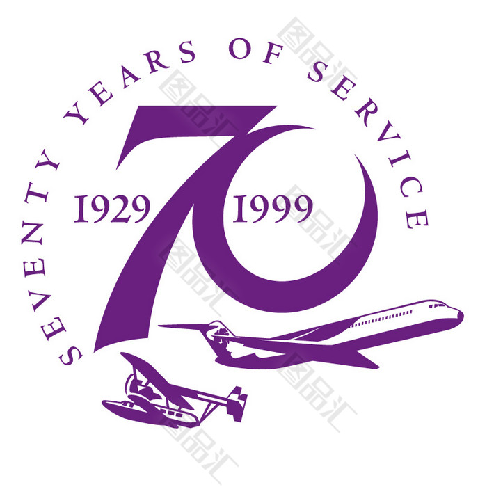紫色文字环绕组合logo
