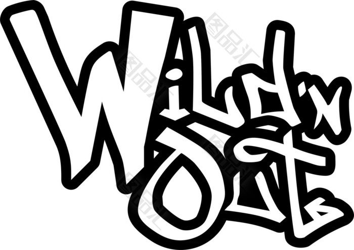 黑色艺术字母企业logo图标设计