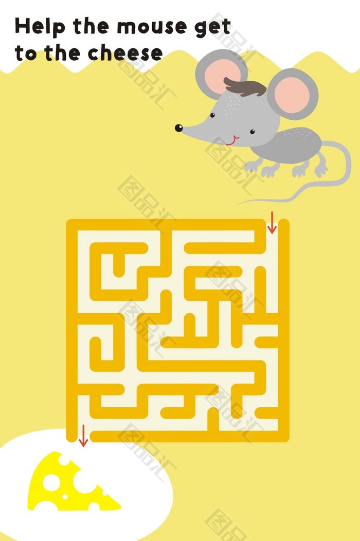 小老鼠迷宫卡通素材