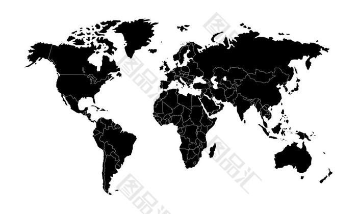 黑色地图logo设计素材