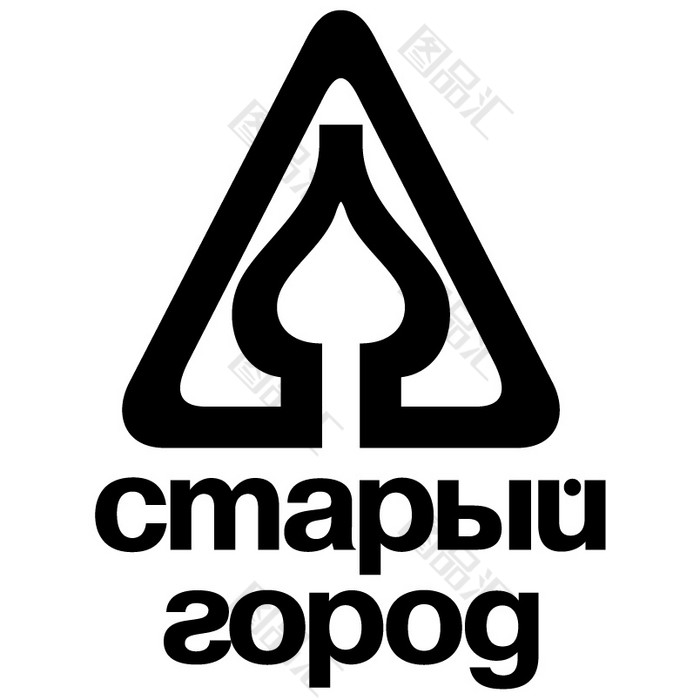 黑色三角标识素材logo