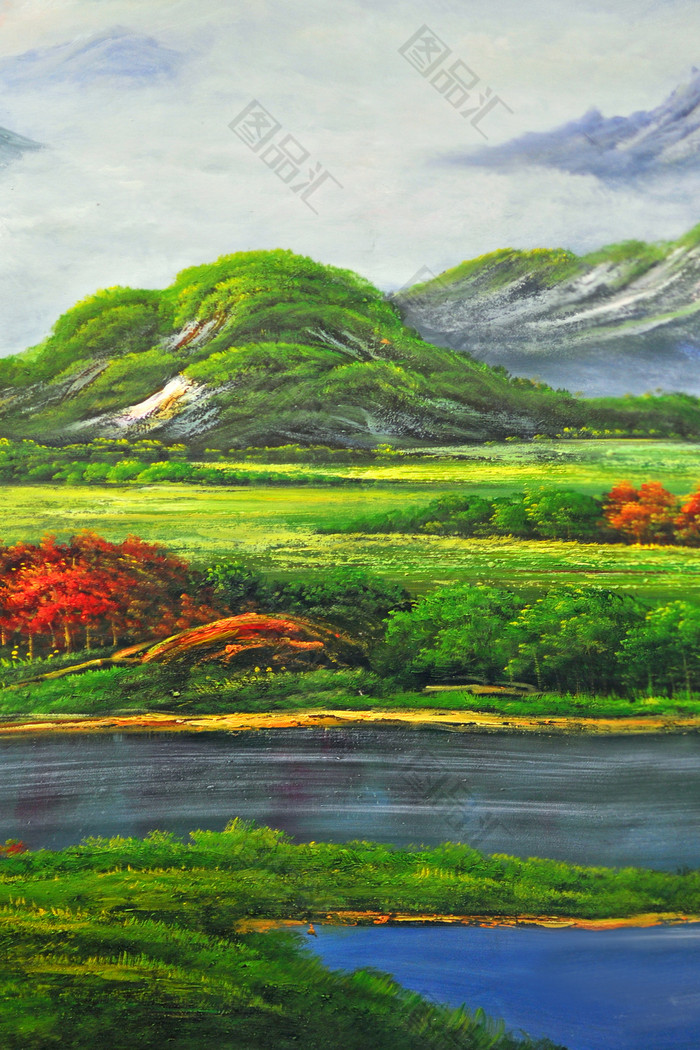 多彩风景油画装饰画1