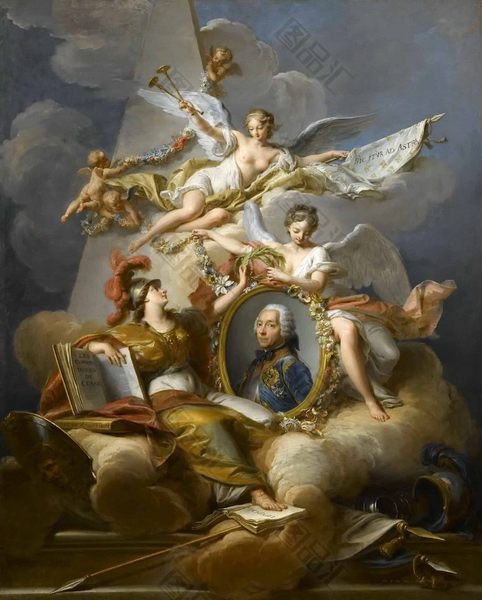 天使欧洲宫廷油画
