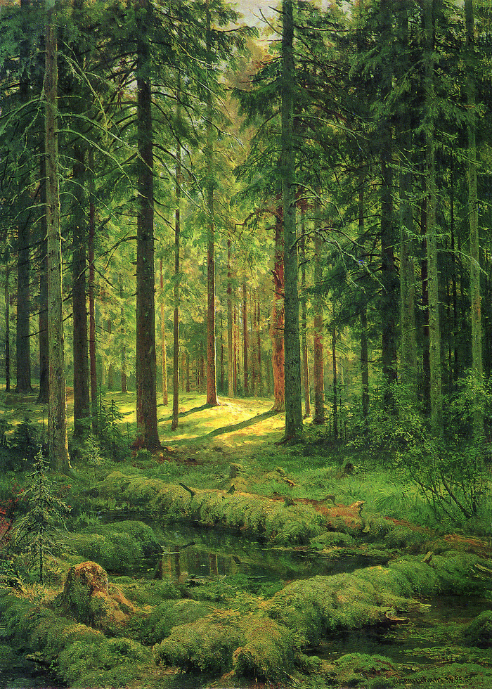 绿色树林装饰画2