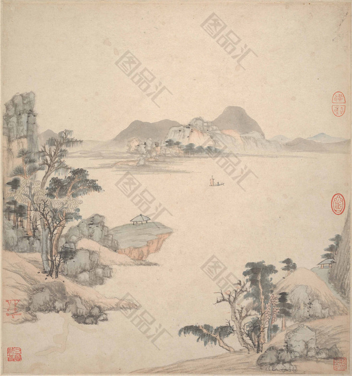 古代水墨山水圖