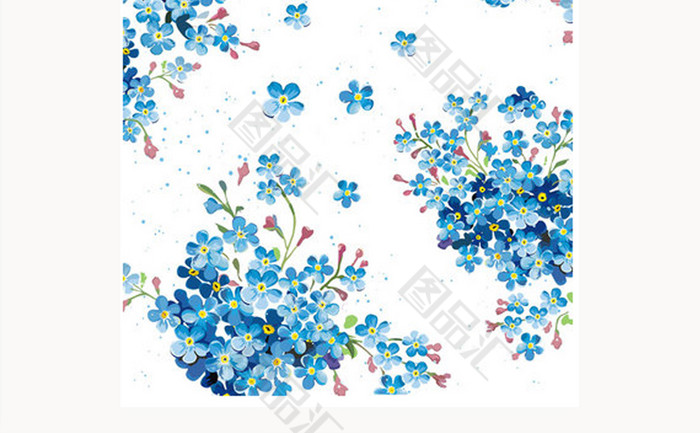 蓝色花背景素材 图品汇