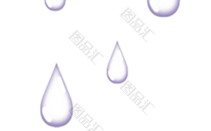 紫色透明水滴素材 图品汇