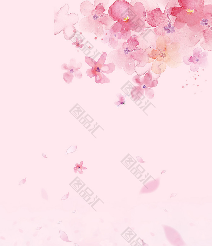 粉色浪漫花瓣母亲节情人节背景