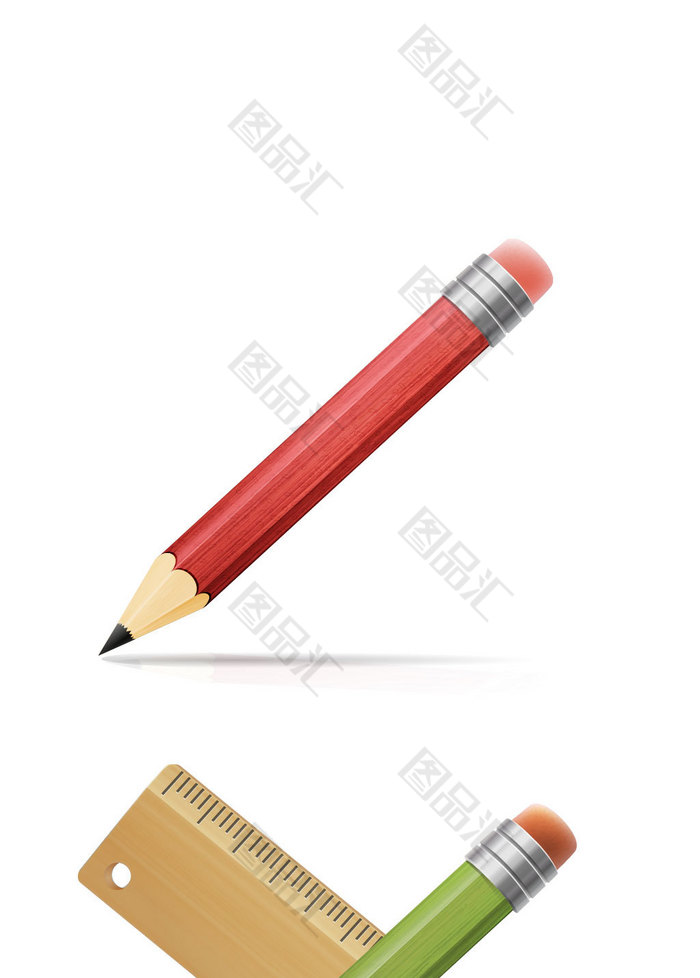 红色铅笔素材 图品汇