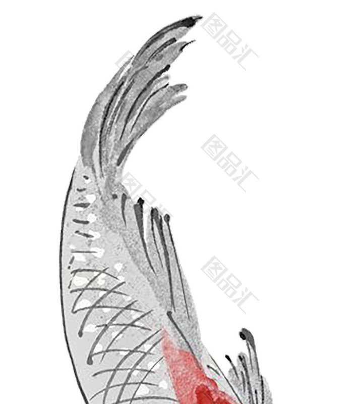 手绘灰色鱼